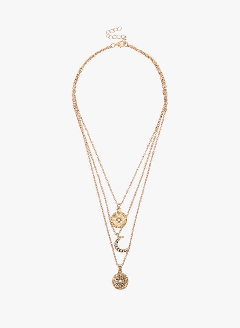 ELLA Layered Multi Charm Boho Necklace - Image 1