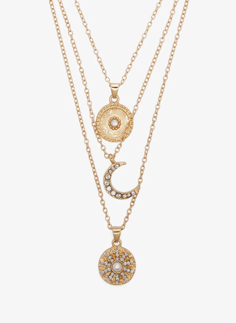 ELLA Layered Multi Charm Boho Necklace