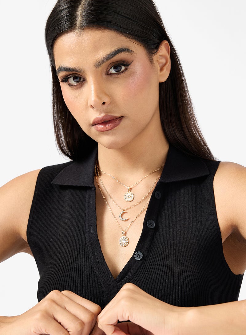 ELLA Layered Multi Charm Boho Necklace - Image 4