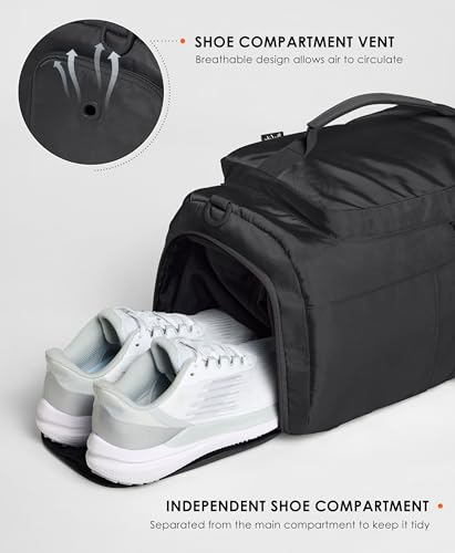 Uselike Gym Bag for Women with Shoe Compartment and Wet Pocket Convertible Gym Backpack workout Duffel Bag Multiple Pockets 30L - Image 4