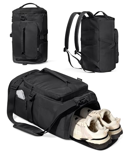 Uselike Gym Bag for Women with Shoe Compartment and Wet Pocket Convertible Gym Backpack workout Duffel Bag Multiple Pockets 30L - Image 1
