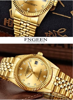 FNGEEN FNGEEN Women's Fashion Waterproof Quartz Watch Gold  - Image 4
