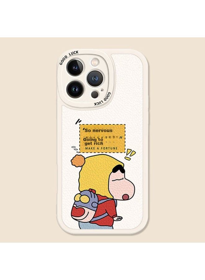 Smorss Apple 16 Pro Max Phone Case Iphone 16 Pro Max Protective Cover Full Coverage Lens Painted Sheepskin Silicone Anti-fall Soft Shell For Men And Women, Get Rich! - Image 5