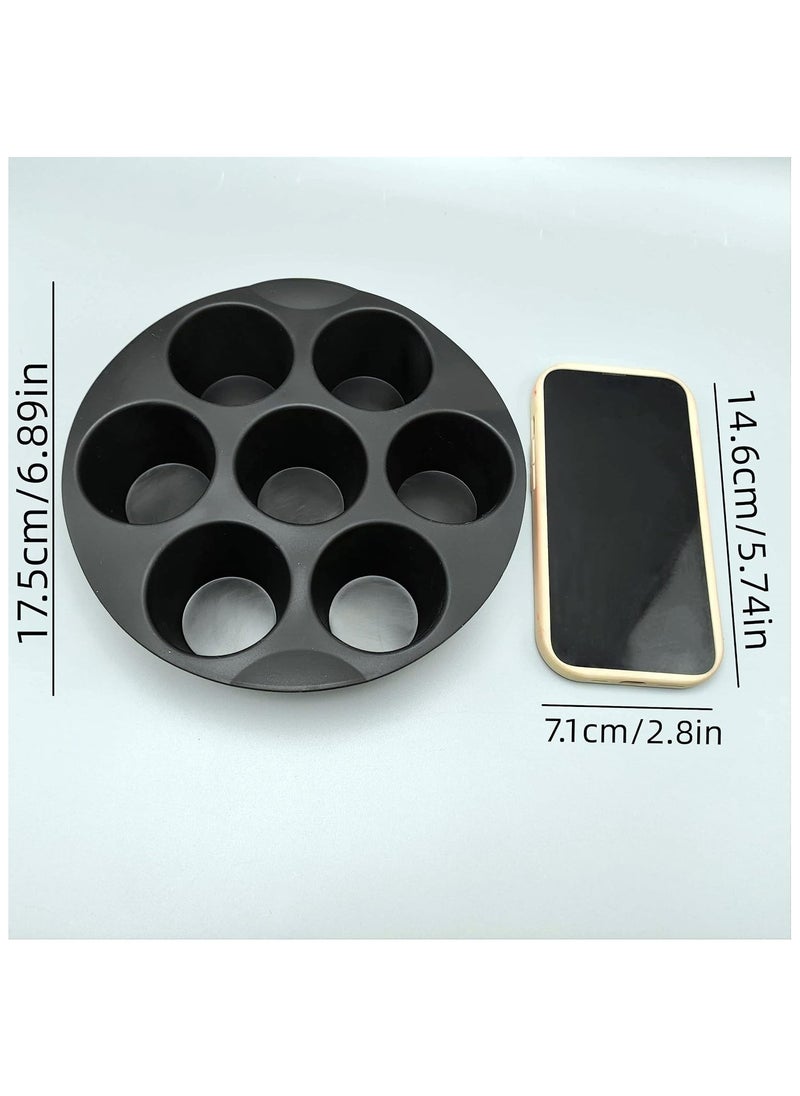 Oasisgalore 7-Cup Silicone Muffin and Cupcake Mold for Air Fryer Baking  - Image 3