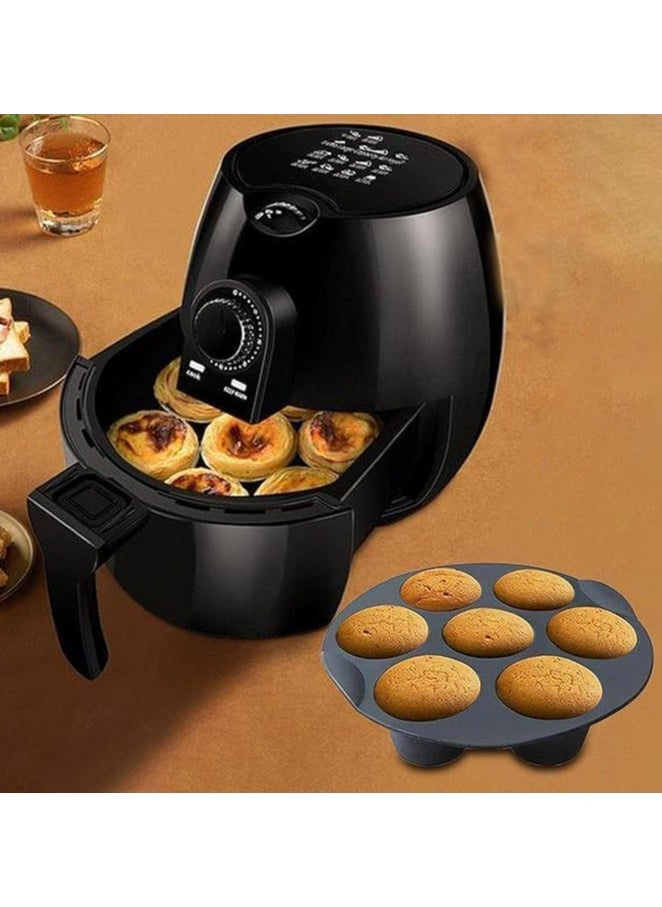Oasisgalore 7-Cup Silicone Muffin and Cupcake Mold for Air Fryer Baking  - Image 5