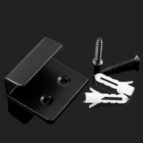 Luomorgo 10 Pcs Tile Display Wall Hanger, Stainless Steel Wall Mount Brackets Hook, Heavy Duty Tile Hanger for Mirrors, Picture Frame Ceramic Wall Display (Medium Size, Black) - Image 5