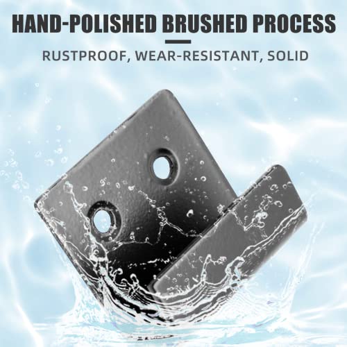 Luomorgo 10 Pcs Tile Display Wall Hanger, Stainless Steel Wall Mount Brackets Hook, Heavy Duty Tile Hanger for Mirrors, Picture Frame Ceramic Wall Display (Medium Size, Black) - Image 4