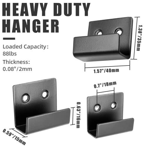 Luomorgo 10 Pcs Tile Display Wall Hanger, Stainless Steel Wall Mount Brackets Hook, Heavy Duty Tile Hanger for Mirrors, Picture Frame Ceramic Wall Display (Medium Size, Black) - Image 3
