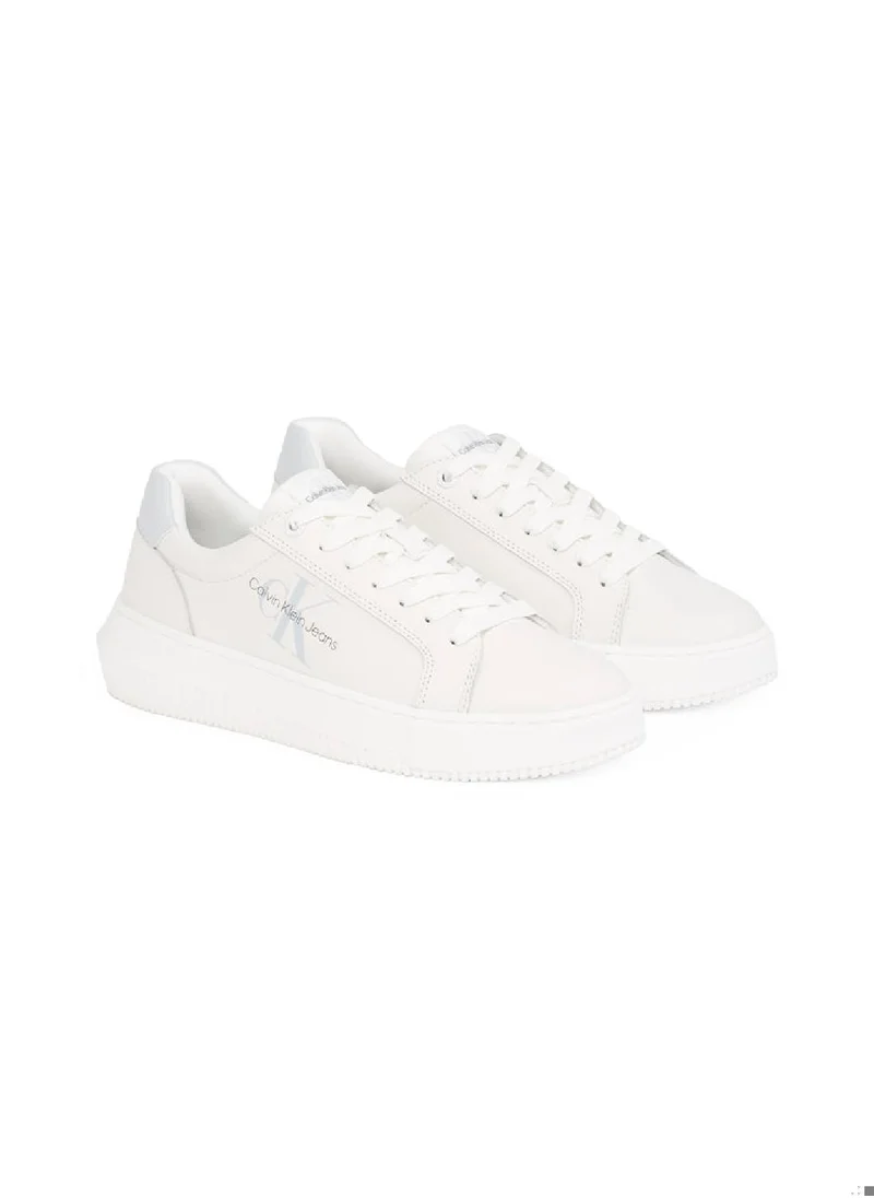 Calvin Klein Jeans Women's  Leather Trainers , White - Leather