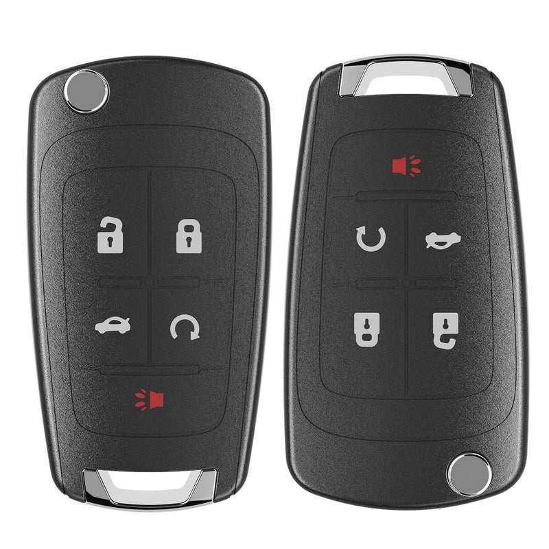 VOFONO Flip Chevy Key Fob Keyless Entry Remote Start Control Replacement Fits for Cruze/Camaro/Impala/Equinox/GMC Terrain/Buick Lacrosse 2010 2011 2012 2013 2014 2015 2016 2017 Replacement for OHT01060512 - Image 2