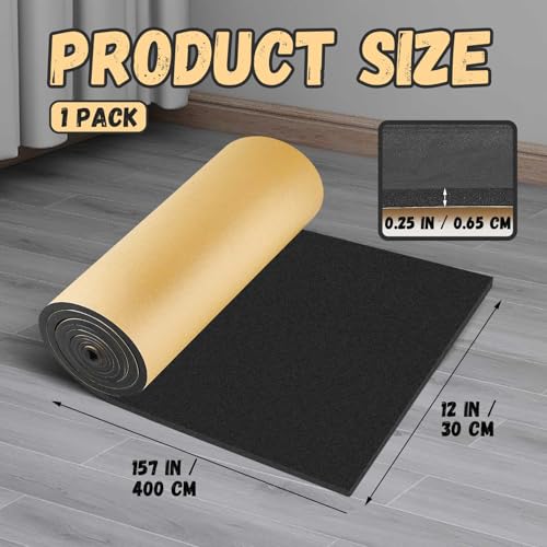 Pangda 1 Piece 157 x 16 x 14 Inch Extra Large Marine Foam Roll Closed Cell Rubber with Adhesive Insulation Sheets Lightweight Single Sided Tape Water Weather Resistant for Craft - Image 3