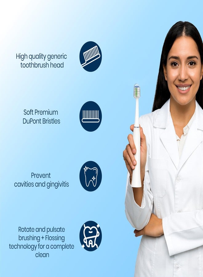 Zekecare Replacement Toothbrush Heads, Compatible with Soni-Care Click-on Toothbrush Handles, 8 Standard Phi-Lips SoniCare Replacement Heads Extra Soft Dupont Bristles for Your Teeth, White - Image 4