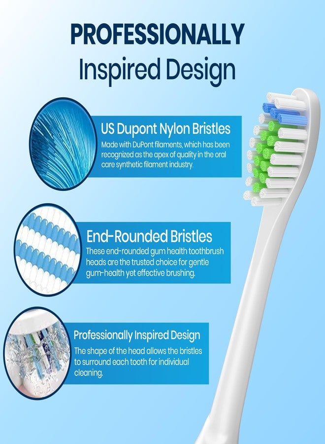 Zekecare Replacement Toothbrush Heads, Compatible with Soni-Care Click-on Toothbrush Handles, 8 Standard Phi-Lips SoniCare Replacement Heads Extra Soft Dupont Bristles for Your Teeth, White - Image 3