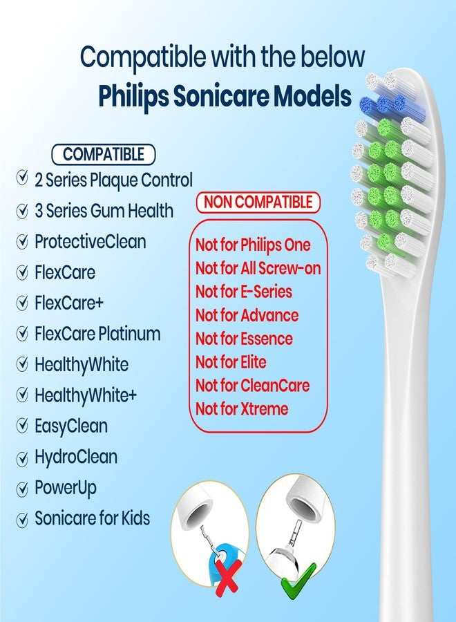 Zekecare Replacement Toothbrush Heads, Compatible with Soni-Care Click-on Toothbrush Handles, 8 Standard Phi-Lips SoniCare Replacement Heads Extra Soft Dupont Bristles for Your Teeth, White - Image 2