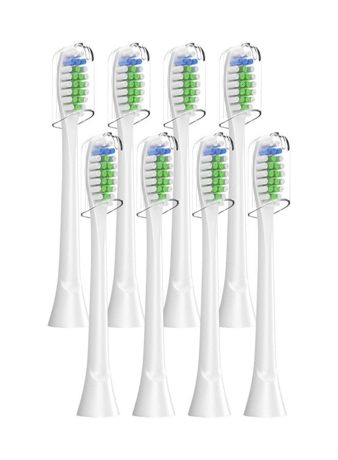Zekecare Replacement Toothbrush Heads, Compatible with Soni-Care Click-on Toothbrush Handles, 8 Standard Phi-Lips SoniCare Replacement Heads Extra Soft Dupont Bristles for Your Teeth, White - Image 1