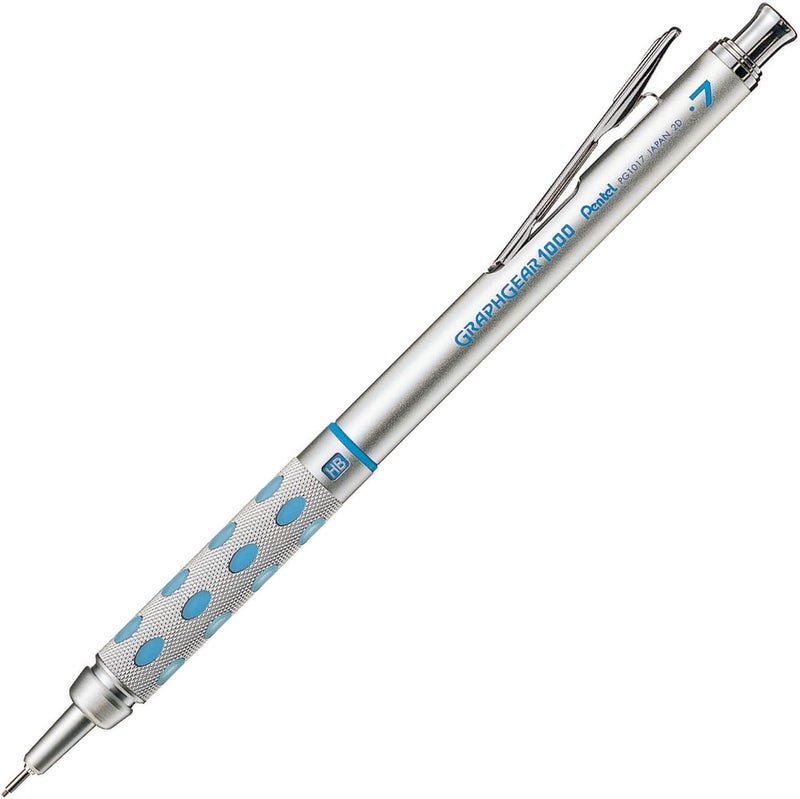 قلم رسم أوتوماتيكي من Pentel GraphGear 1000، سمك القلم 0.7 مم، مع أنابيب لإعادة ملء الممحاة، عدد واحد لكل عبوة (PG1017EBP)