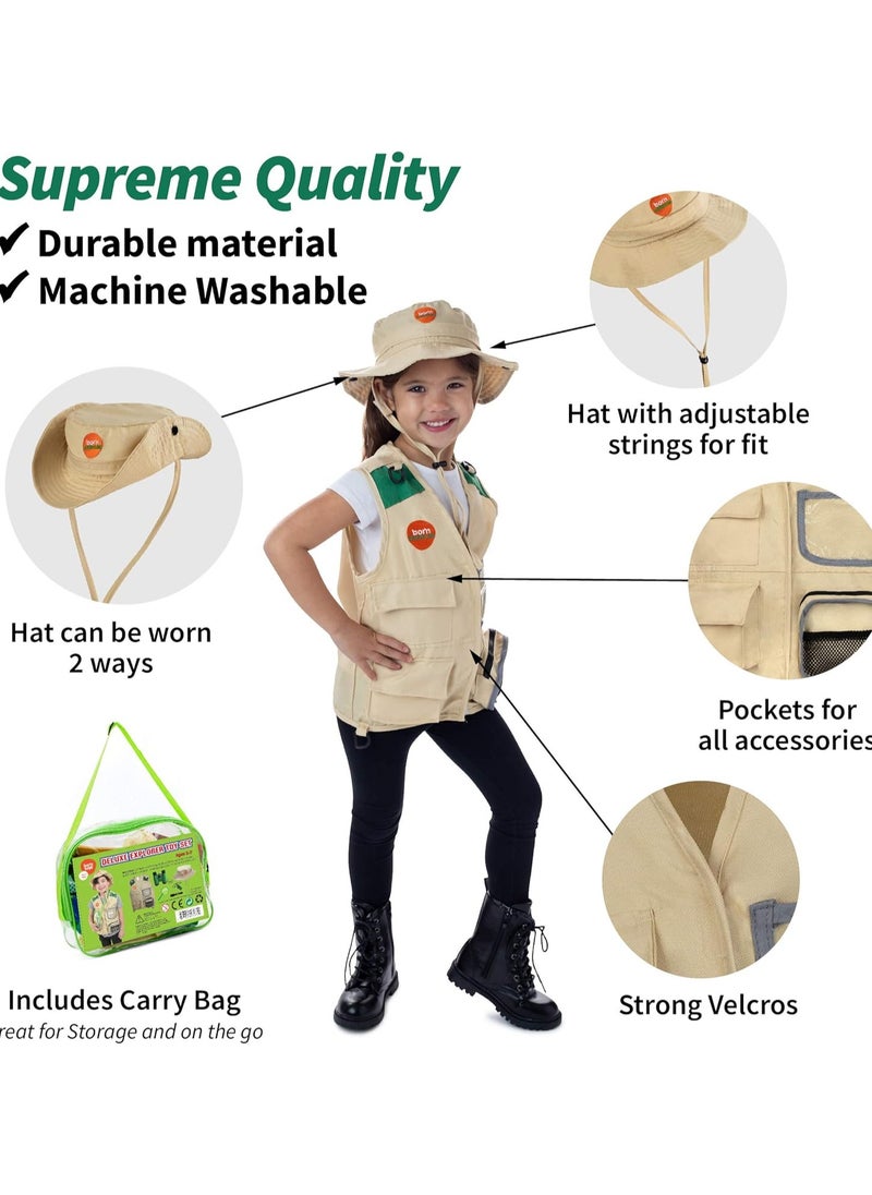 Born Toys Explorer Kit for Kids Children's Toy with Washable Premium Backyard Safari Vest and Adventure kit or Paleontologist Costume Full Kids Explorer Set  - Image 3