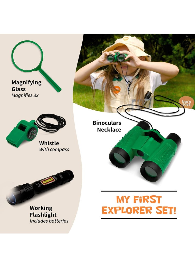 Born Toys Explorer Kit for Kids Children's Toy with Washable Premium Backyard Safari Vest and Adventure kit or Paleontologist Costume Full Kids Explorer Set  - Image 4
