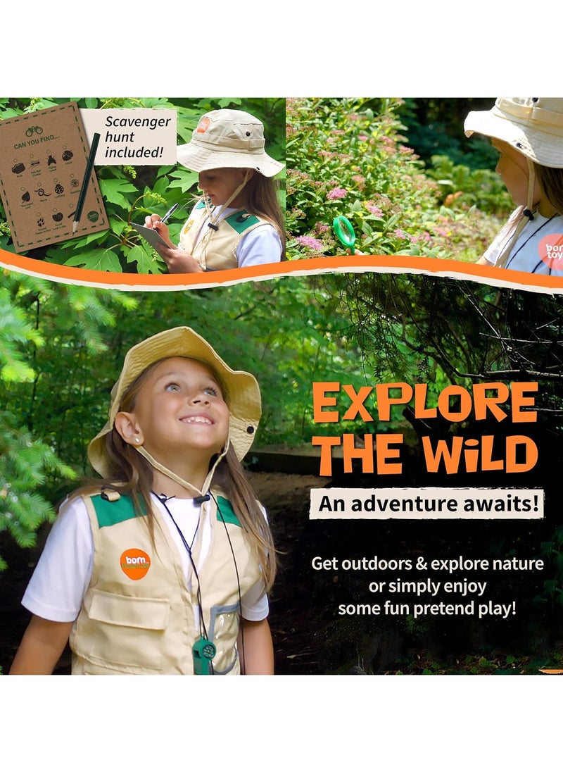 Born Toys Explorer Kit for Kids Children's Toy with Washable Premium Backyard Safari Vest and Adventure kit or Paleontologist Costume Full Kids Explorer Set  - Image 5
