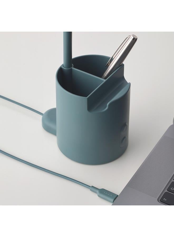 Zaboon LED work lamp, with storage dimmable/turquoise - Image 5