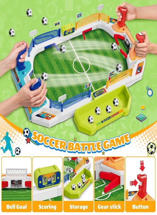 spring flower SpringFlower Mini Foosball Table Game for Kids, Soccer Board Game Gifts for 4 5 6 7 8-12 Year Old Boys, Toys for Age 4-6 5-7 8-12, Birthday Soccer Gifts Toy for Boys Girls - Image 2