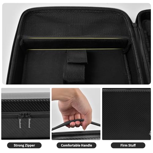 Boobowl Hard Travel Case for Hair Clippers, Hair Cutting Barber Supplies Organizer Bag, Trimmer Storage Holder for Ufree/for Wahl/for Andis Men Razor Guard Grooming Kits -Black - Image 4