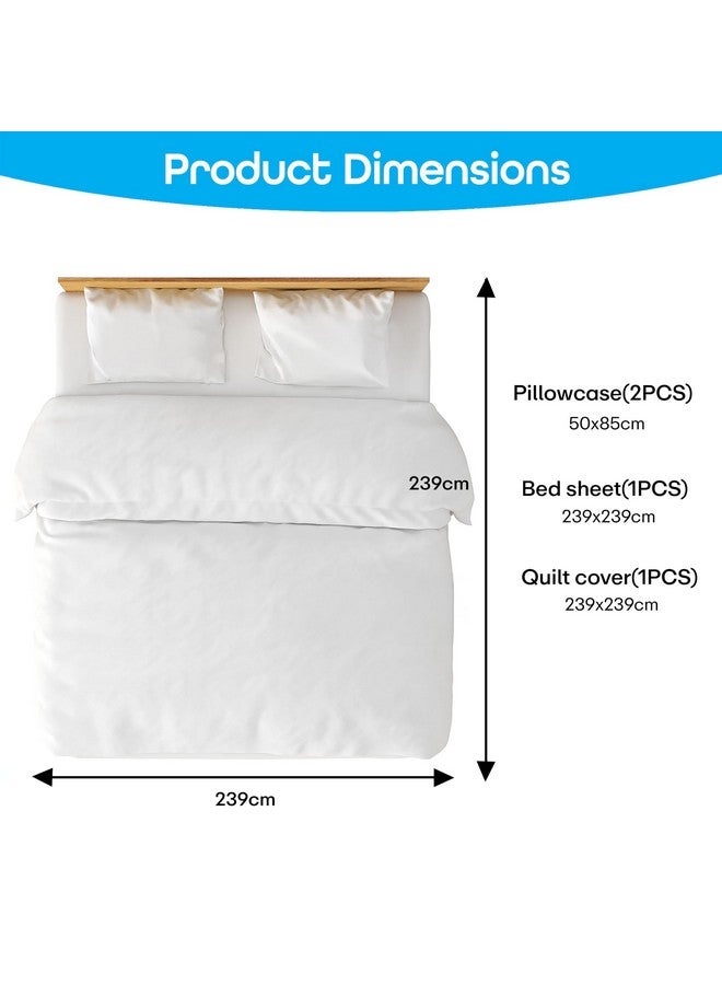 PRIME PICK أوراق سرير قابلة للتصرف بحجم مناسب مع غطاء لحاف وغطاء وسادة للفنادق والسفر والمستشفيات - 4 قطع - Image 2