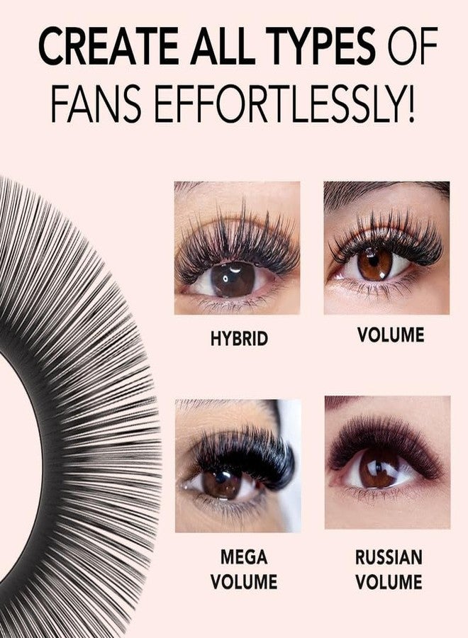 KIARA SKY LASH Cashmere Volume Lash Extensions | Premium Cashmere Lash Extensions | Soft Semi-matte natural finish | For Professional Eyelash Extensions Use Only | Black, (CC-0.07-12MM) - Image 4