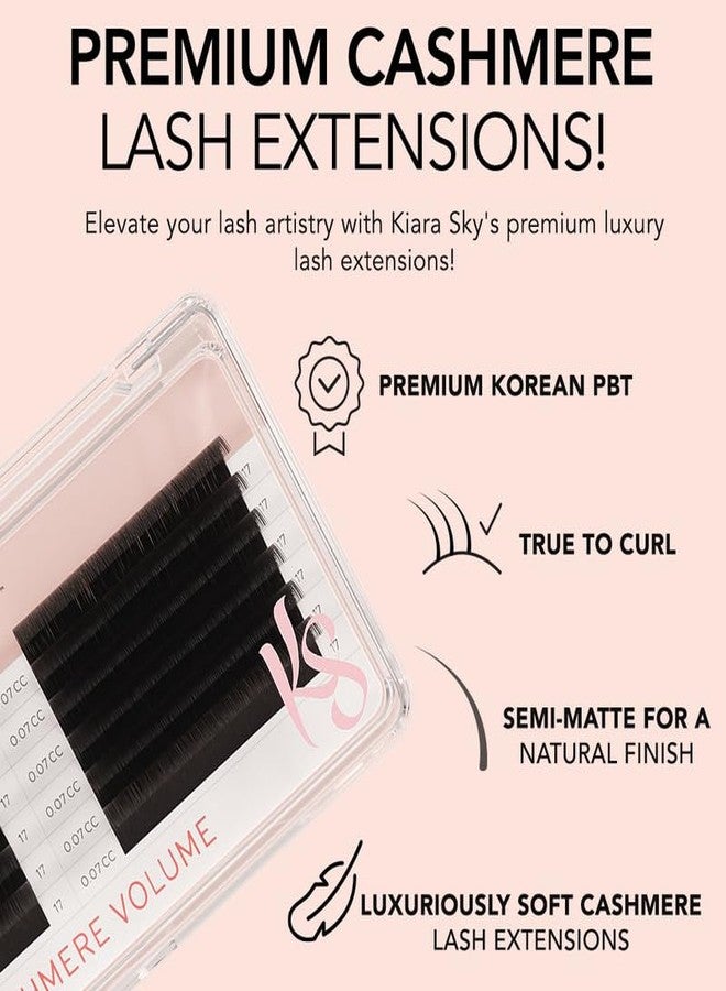KIARA SKY LASH Cashmere Volume Lash Extensions | Premium Cashmere Lash Extensions | Soft Semi-matte natural finish | For Professional Eyelash Extensions Use Only | Black, (CC-0.07-12MM) - Image 2
