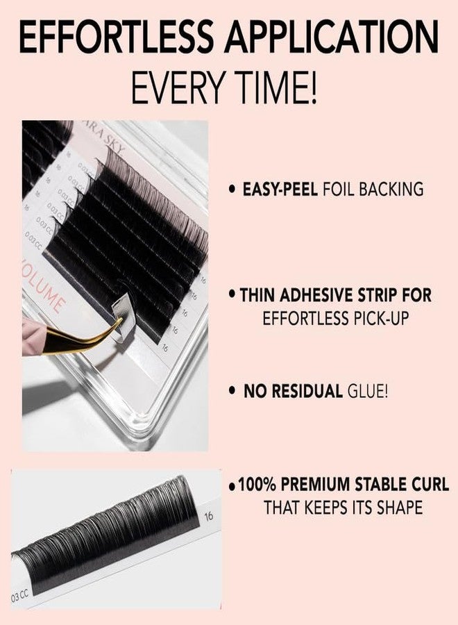 KIARA SKY LASH Cashmere Volume Lash Extensions | Premium Cashmere Lash Extensions | Soft Semi-matte natural finish | For Professional Eyelash Extensions Use Only | Black, (CC-0.07-12MM) - Image 3