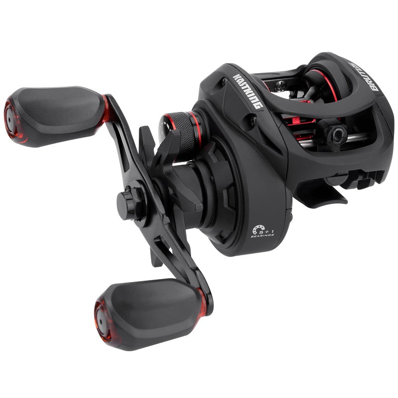 KastKing Brutus Baitcasting Fishing Reel, Graphite Frame, 7.2:1 Gear Ratio, 5+1 Shielded Stainless-Steel Ball Bearings,10 Button Magnetic Braking System, 17.6LB Carbon Fiber Drag, Right Hand - Image 1