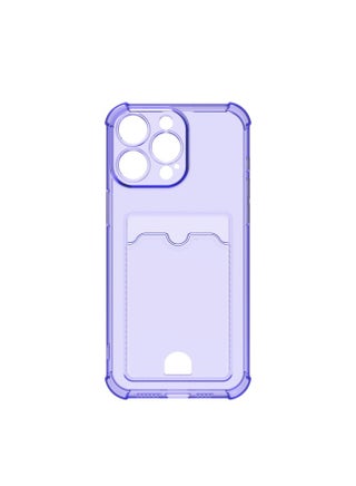 Applicable To IPhone 15 Pro Max Mobile Phone Case With Push Card Holder Apple 15 Pro Max Drop-resistant Protective Case-Color:Transparent Purple-Applicable Model:IP 12 Pro 6.1 - pzsku/Z96FC8A0A8AC50152A04CZ/45/_/1742367517/1acdb463-1dfa-4b06-9cf0-384205dee5b8