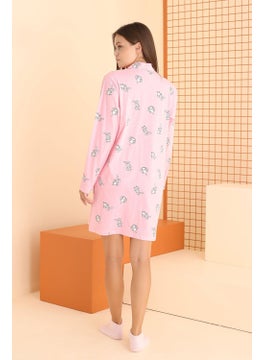 Women's Buttoned Pink Cotton Rabbit Long Sleeve Home Wear Dress Nightgown - pzsku/Z96FC901B5D1ABAB6C4C1Z/45/_/1734718011/58d4da1c-c0fe-4ea6-bf42-3249592d9e9c