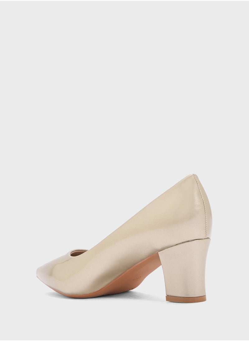 SD.Felano Mid Block Heel Pointed Pump  - Image 3