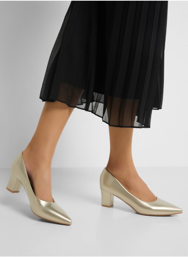 SD.Felano Mid Block Heel Pointed Pump  - Image 5
