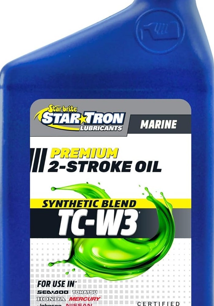 Star Brite زيت محرك ستار برايت ستار ترون بريميوم 2Cycle تركيبة صناعية TCW3 مثالي لجميع محركات القوارب الخارجية والمركبات المائية عالية الأداء 32 أونصة ربع 019232 - Image 1