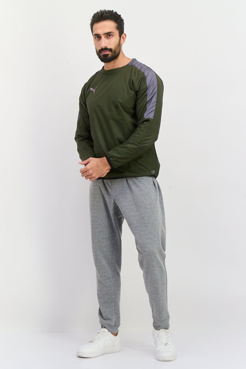 PUMA Men Allover Print Track Jacket, Olive Combo - Image 4