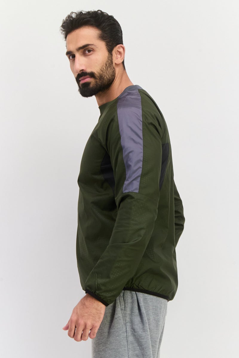 PUMA Men Allover Print Track Jacket, Olive Combo - Image 2