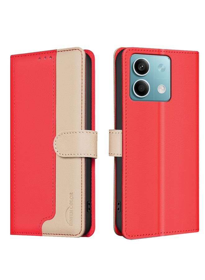 Case For Xiaomi Redmi Note 13 5G Color Matching RFID Anti-theft Leather Phone Case