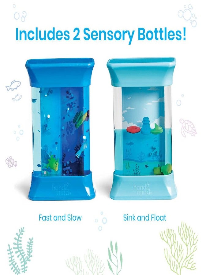 hand2mind hand2mind Exploring Ocean Forces Sensory Bottles, Quiet Fidget Toys for Kids 3-5, Toddler Learning Toys, Calming Corner Classroom, Calm Down Corner Supplies, Preschool Science Center Materials - Image 2