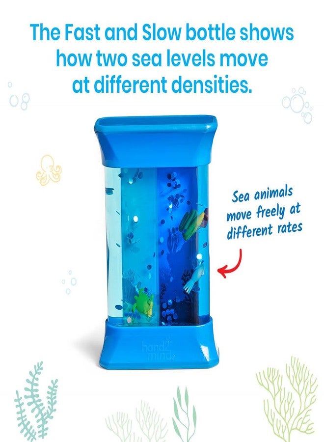 hand2mind hand2mind Exploring Ocean Forces Sensory Bottles, Quiet Fidget Toys for Kids 3-5, Toddler Learning Toys, Calming Corner Classroom, Calm Down Corner Supplies, Preschool Science Center Materials - Image 5