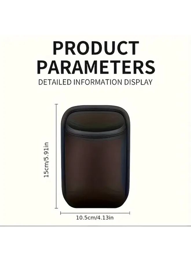 Universal Car Cup Holder Trash Can Multi Functional Organizer White For Water Bottles Phones Keys Chargers Stable Non Slip Anti Tipping Emergency Brake - Image 2
