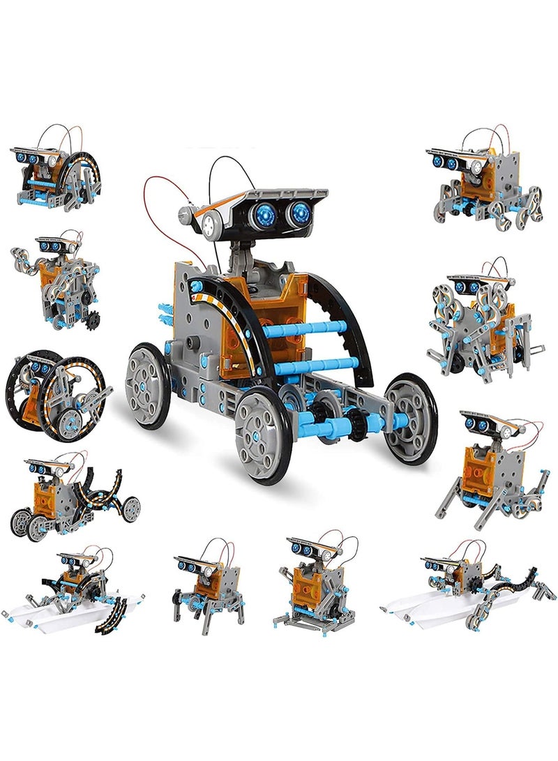 VUCATIN 12-in-1 Science Solar Robot Kit for Kids STEM Educational DIY Solar Powered Building Toys Experiment Set for Boys and Girls (190 Parts) - Image 1