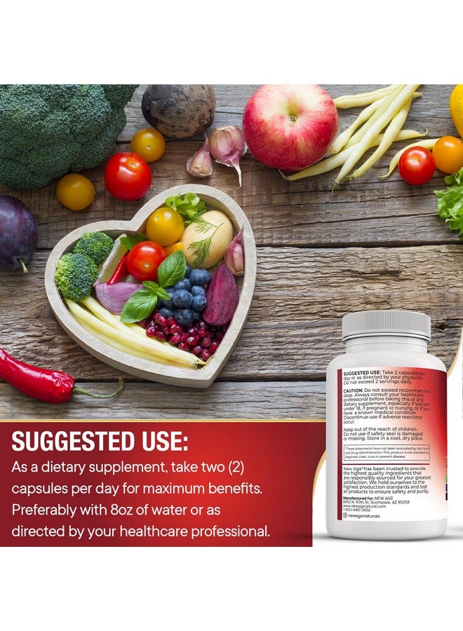 NEW AGE COQ10 200mg Red Yeast Rice 3000mg Omega 3-6-9 3000mg Magnesium Complex 500mg Zinc Vitamin K2 D3 - Vitamins for Women and Men with Vitamin B3, Coenzyme Q10-120 Count - Image 5