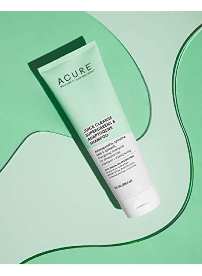Acure ACURE Juice Cleanse Supergreens & Adaptogens Shampoo  100% Vegan  Antioxidant Shampoo For Super Stressed Hair  Ashwagandha Spirulina Kale & Spinach  Brightens & ReEnergizes Hair  8 Fl Oz - Image 2