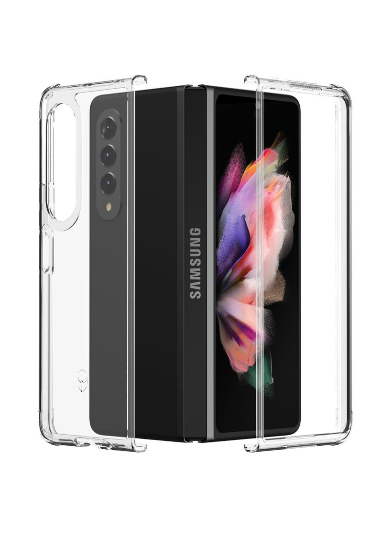 Force Case Samsung G Z Fold 3 Dual DUO Reinforced Case Lifetime Warranty Transparent