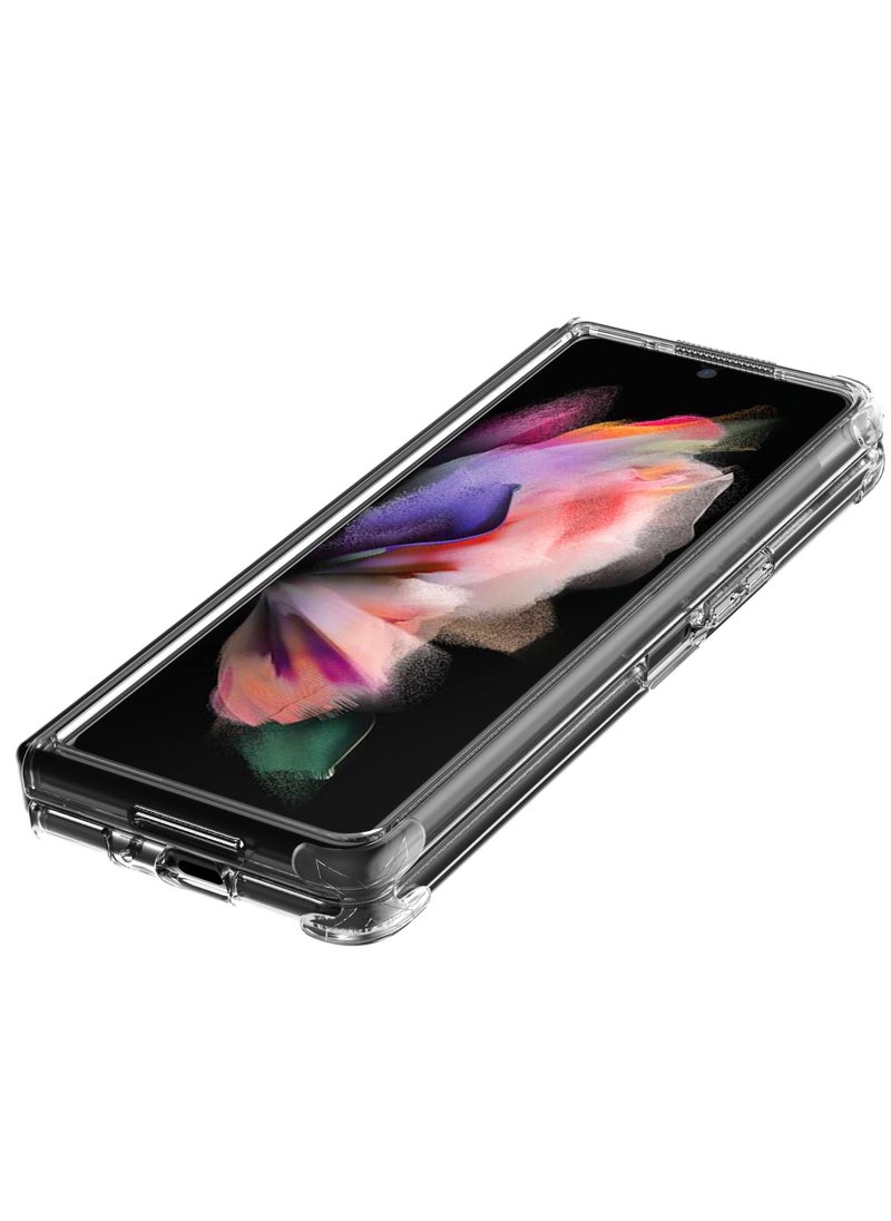 Force Case Samsung G Z Fold 3 Dual DUO Reinforced Case Lifetime Warranty Transparent