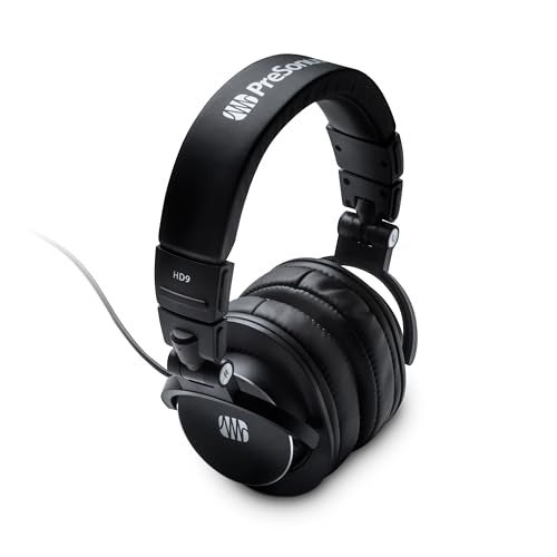 Presonus سماعات رأس احترافية PreSonus HD9 للمراقبة — معالجة طاقة عالية، تصميم مغلق، تصميم صوتي دائري لسماعات تسجيل الاستوديو للمزج والمراقبة الاحترافية - Image 1