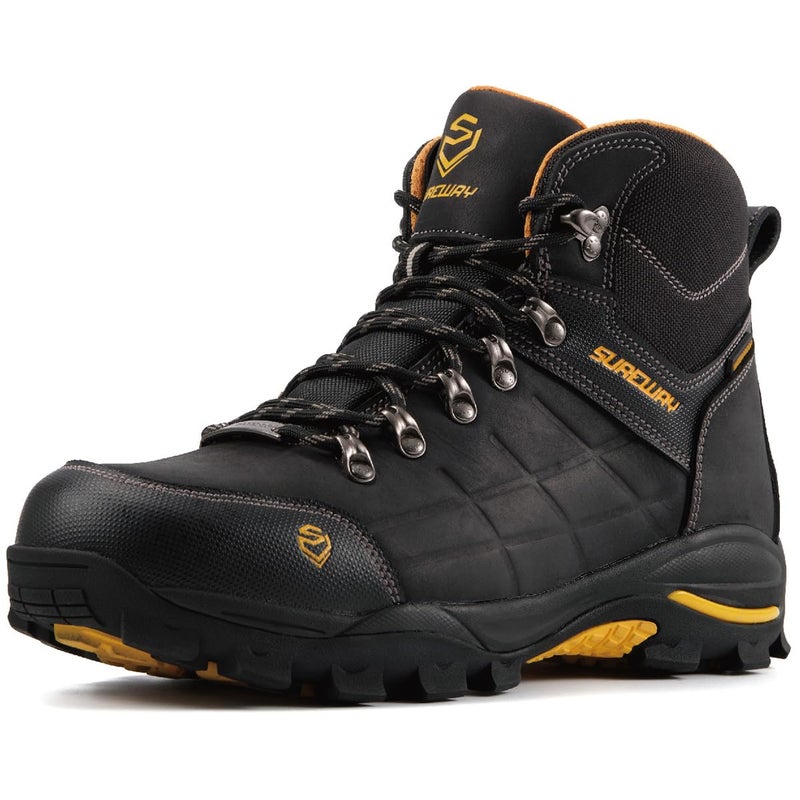 SUREWAY Men's Waterproof Steel/Soft Toe 6" Work Boot, Slip Resistant Leather Ankle Safety Boot for Construction,Roofing & Hunting,Comfort & Durability - Image 1