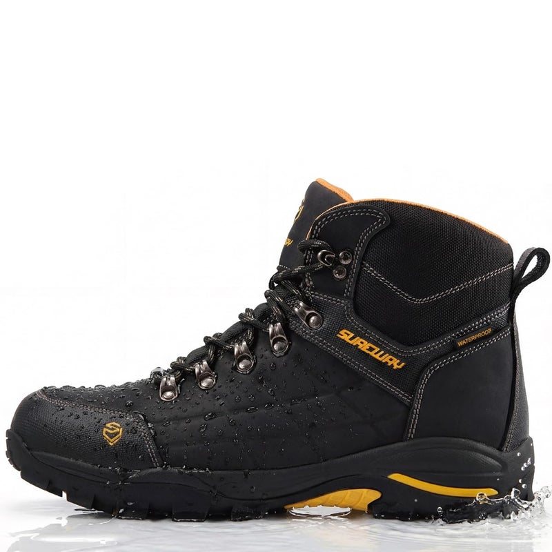 SUREWAY Men's Waterproof Steel/Soft Toe 6" Work Boot, Slip Resistant Leather Ankle Safety Boot for Construction,Roofing & Hunting,Comfort & Durability - Image 4